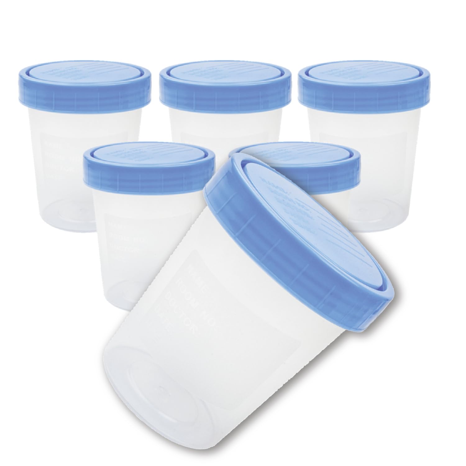 Dealmed Contenedor de muestras con tapa resistente a fugas de rosca | Taza no estéril de un solo uso | 4 onzas (500)