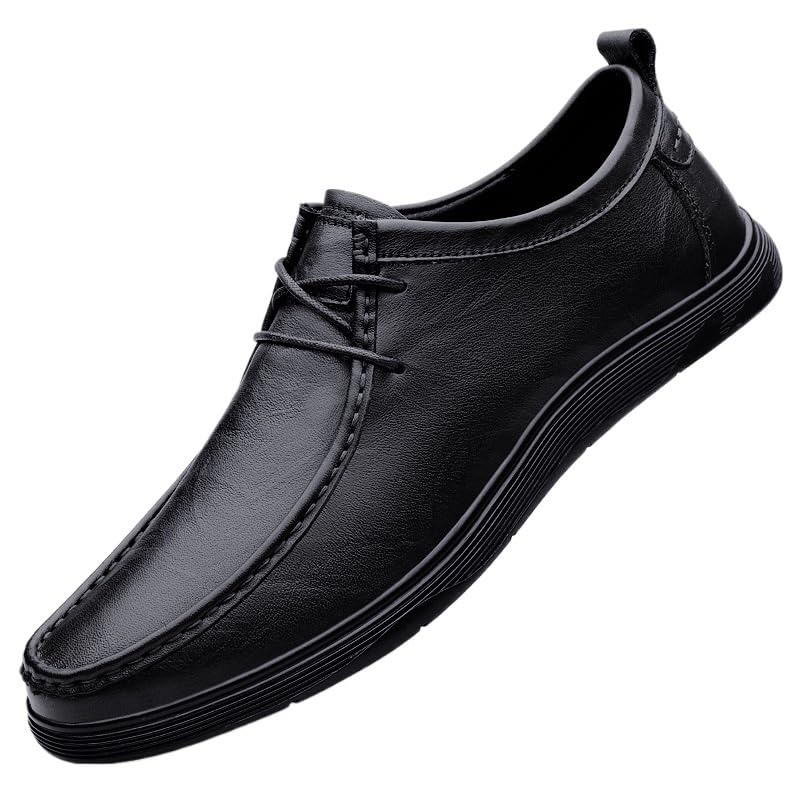 Men's Retro Height Increasing Oxford Shoes Comfort Hand Stitched Business Formal Derby Softsole Walking Shoes