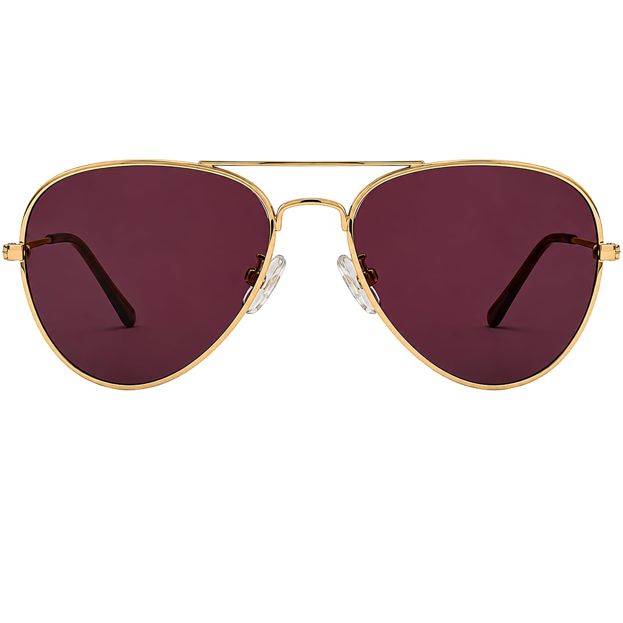 Unisex Aviator Sunglasses for Men & Women | Premium Gold Metal Frame with UV Protected Purple Gradient Lens | Stylish Lightweight Driving & Fashion Sunglasses-image-47