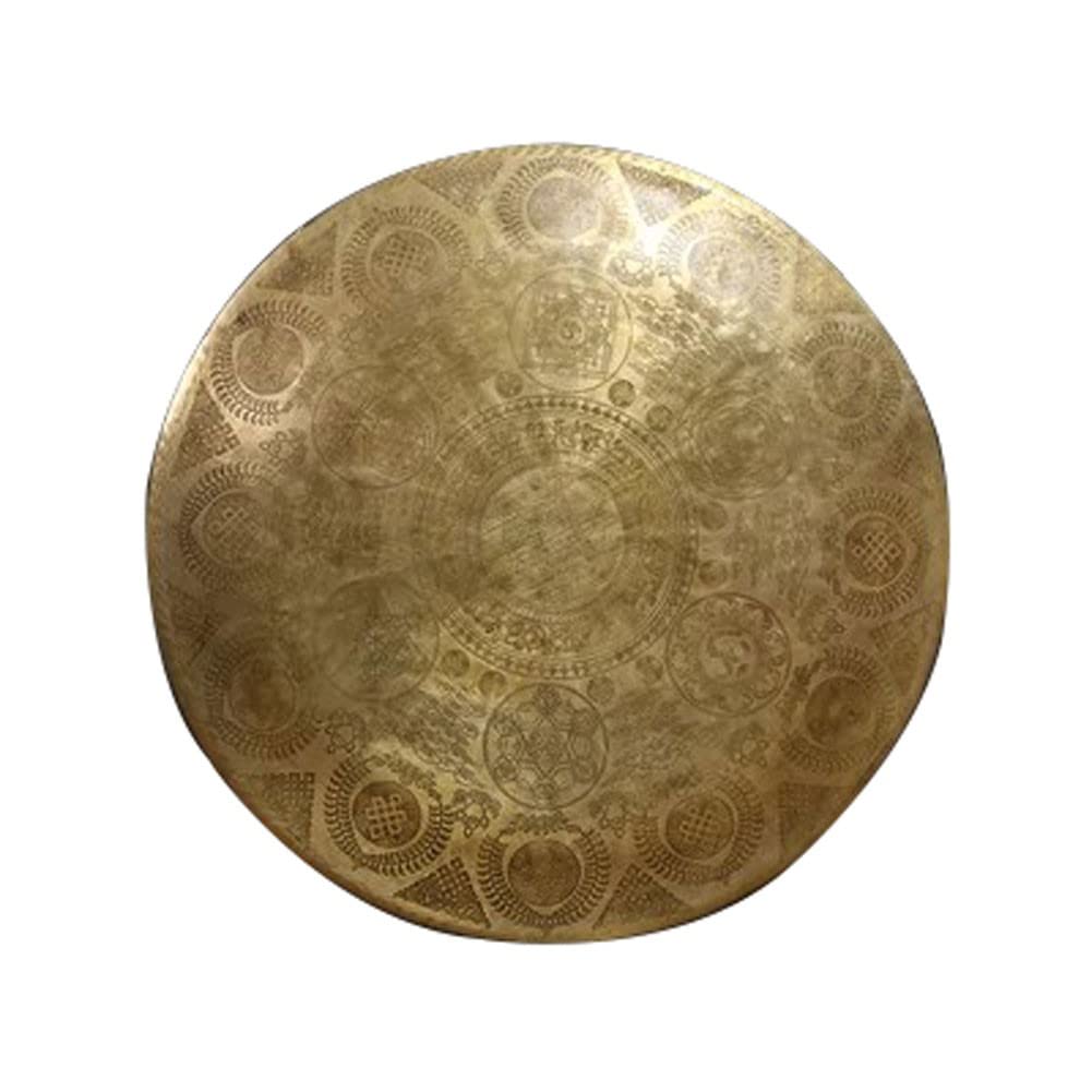 Gong Tibetano Tibetano percussioni Strumento Musicale Big Causeway Copper Sound Relax of Meditation Music Music Snaping Six Characters Mantra Planet Causeway(Color:B,Size:60cm)