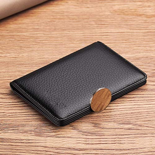 Men's and Women's Leather Card Holder(Black)3