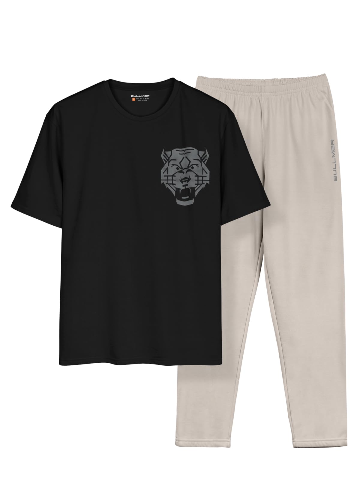 BULLMER Trendy Clothing Set with Oversized T-Shirt & Pants Co-ords for Men