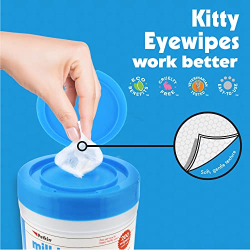 Petkin-Kitty-Eye-Wipes-40-Moist-Wipes-Gentle-Eye-Cleaning-Wipes-Remove-Dirt-Discharge-Tear-Stains-Safe-Convenient-Easy-to-Use-Pet-Wipes-for-Cats-Kittens-Ideal-for-Home-or-Travel Petkin Kitty Eye Wipes 40 Moist Wipes Gentle Eye Cleaning Wipes Remove Dirt Discharge Tear Stains Safe Convenient Easy to Use Pet Wipes for Cats Kittens Ideal for Home or Travel