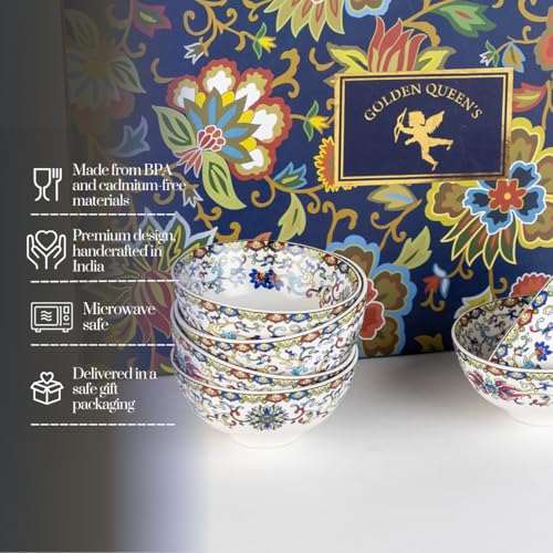 Image of GOLDEN QUEEN'S Mini Bowl Set of 6 | Perfect for Dips, Chutneys, Dessert, Nuts, Pickles, Bites | Microwave Safe - Himalyan Flora