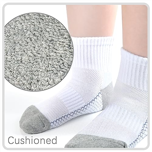 Kids Ankle Socks Boys Cushioned Athletic Crew Socks Girls Cotton Quarter Socks Sports Children Youth Women 12 Pairs4