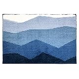 Sunlit 20'x30' Blue Bathroom Rug Non-Slip Absorbent Soft Bath Mat Set, Floor Mat Dry Fast Machine...