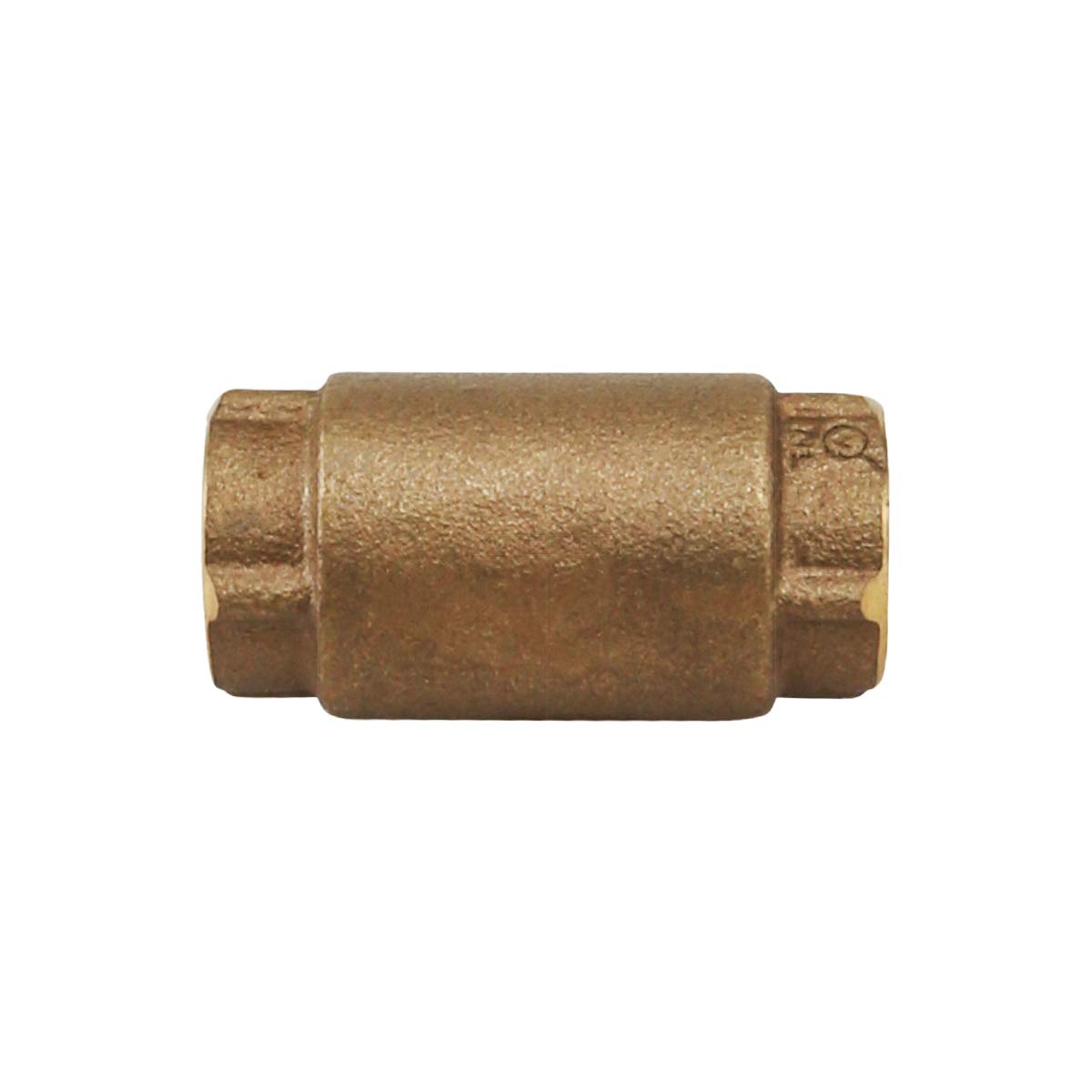 Midline Valve 372U322 Válvula de retención con resorte en línea, prevención de reflujo, conexiones FIP sin plomo de 1 pulgada, latón fundido