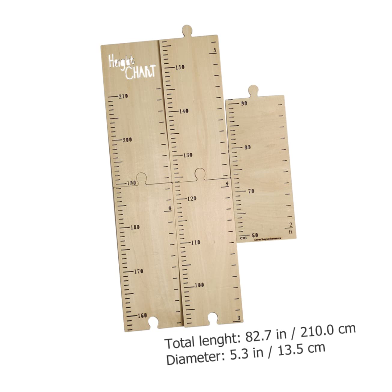 ERINGOGO Height Measurement Ruler Wooden Growth Chart for Adhesive Wall Decor Easy to Install for Nursery and Bedroom Capture Growth Moments