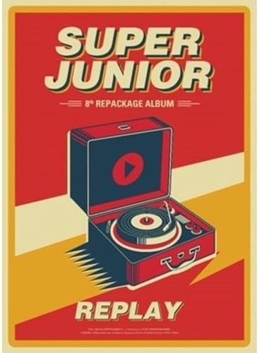 Super Junior Replay 8th Repackage Album Normal Ver Booklet+PhotoCard K-POP Sealed