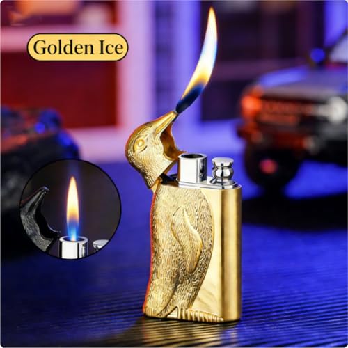Encendedor a prueba de viento Bsdurable dorado de zinc miniatura 2