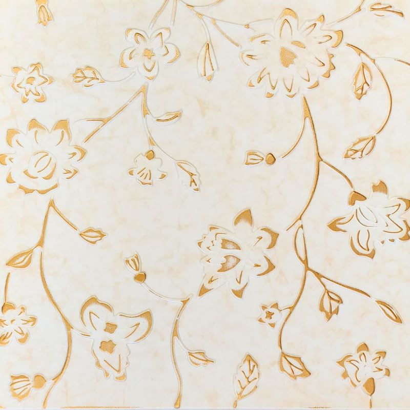 Decorative Ceiling and Wall Panels 2m2 (21.52 sqft) - 8 Panels (Gold Flowers)