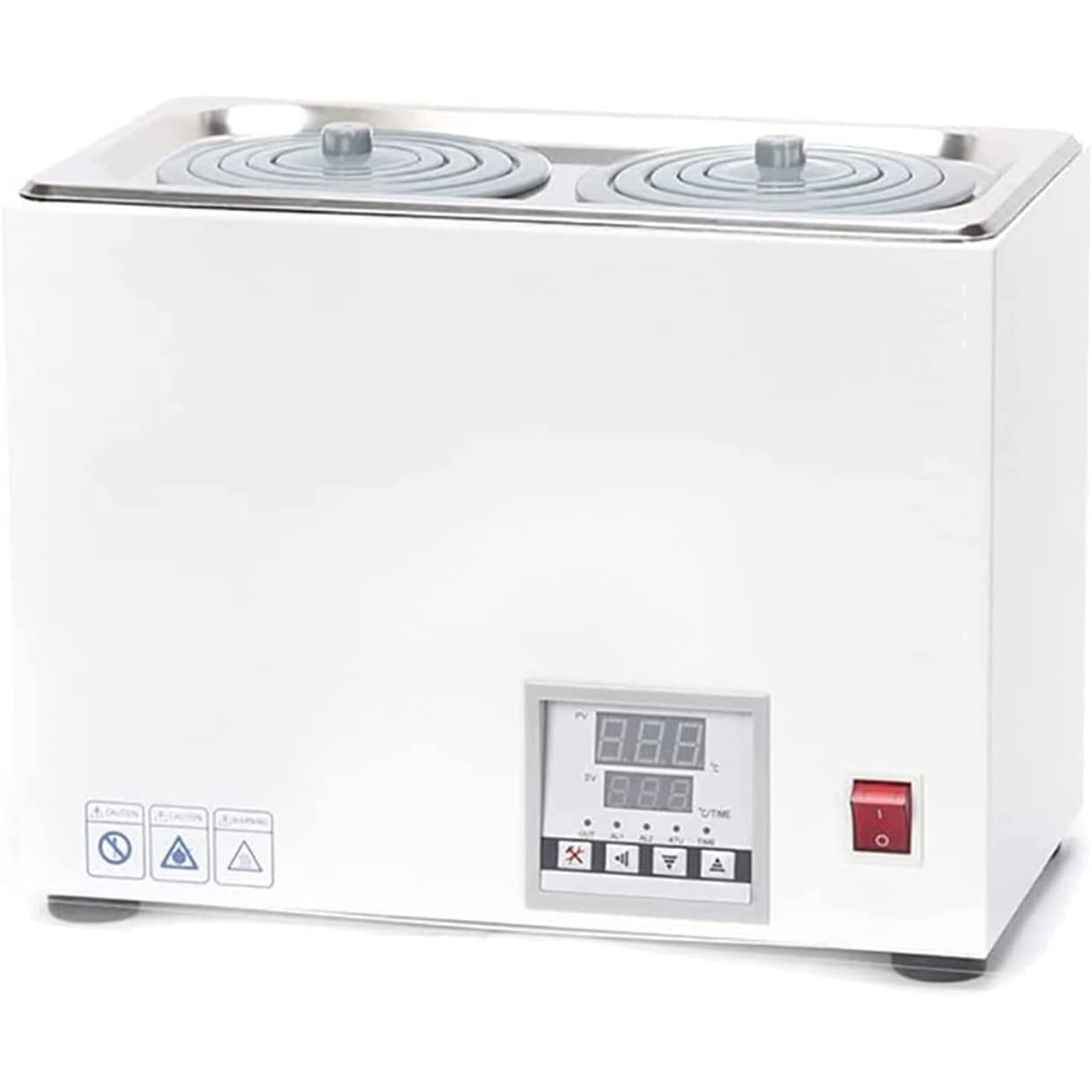 Cyfrowa termostatyczna kąpiel wodna, sprzęt laboratoryjny z 2 otworami, naukowa stała temperatura ogrzewania od 5 do 100°C, przyrost 0,1°C, funkcja pomiaru czasu dla centrum badawczego