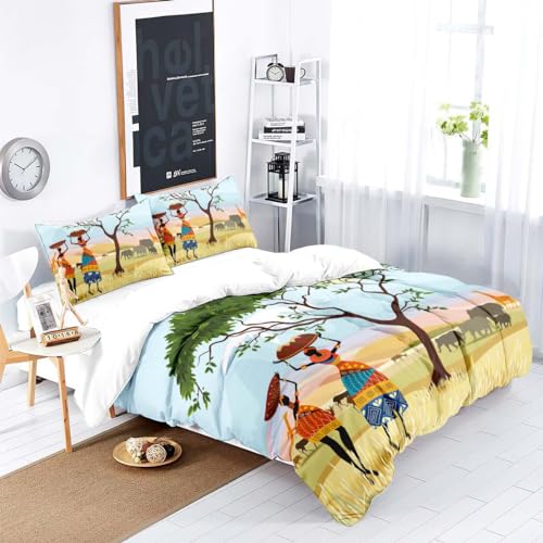 Housse de Couette en Microfibre Fine King 240x220cm Douceur Durable - 3