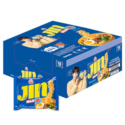 OTOKI Jin Ramen Mild Spicy Autentic Korean Ramen 18 Packs in box (BTS Jin & JIN RAMEN edition) (MILD (PACK of 18))