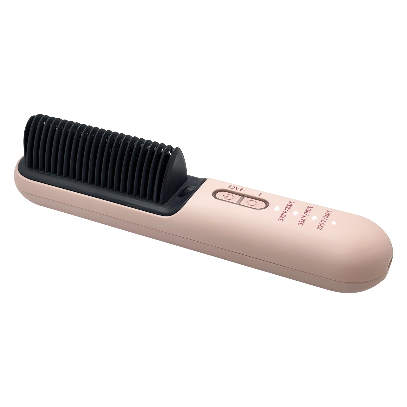 Cordless Curling Wand & Straightener 2-in-1,Type-C Fast Charging,Ceramic & Ionic Tech, Pink, 43 cm (width)