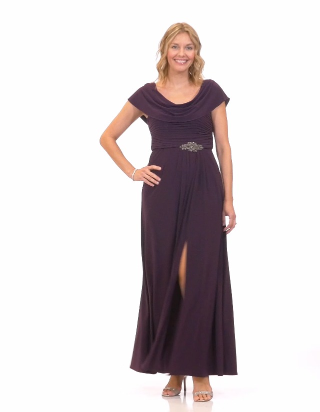 (取寄) アレックス イブニングス レディース ロング カウル ネック A-ライン ドレス ウィズ ビーデッド ディテール アット ウェスト Alex Evenings women Long Cowl Neck A-Line Dress with Beaded Detail at Waist Eggplant Amazon.com: Alex Evenings Women's Long Cowl Neckline Mother of The