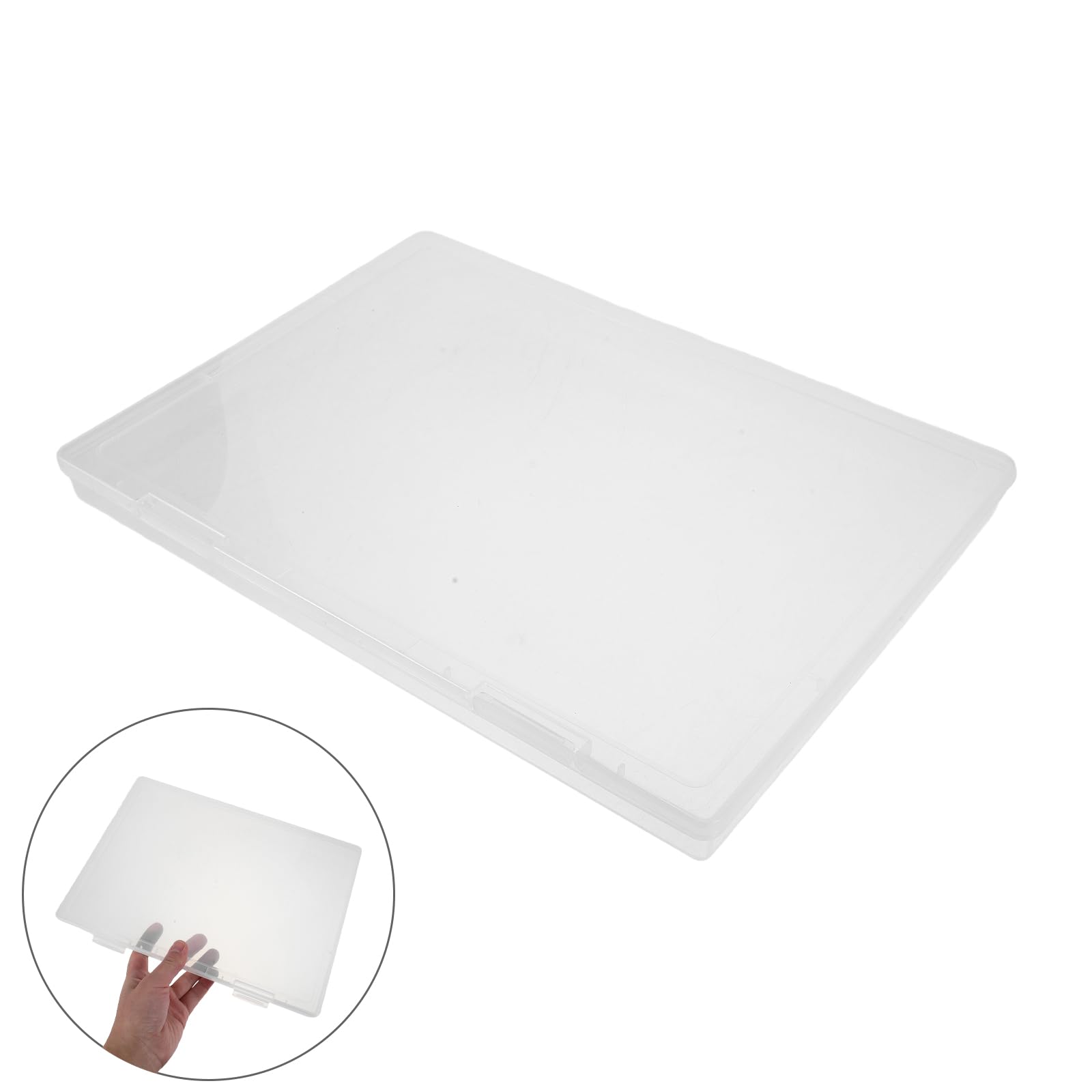 SOIMISS 6 Stück Fotoboxen 8x10 Zoll mit Deckel Transparente Kunststoff Aufbewahrungsboxen für Fotos Scrapbooking und Papier Organizer für Büro Zuhause und Bastelbedarf
