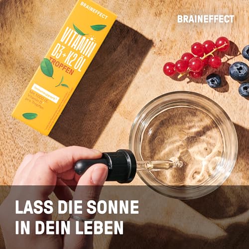 BRAINEFFECT Vitamin D3 K2 Tropfen – Hochdosiert, 500% Tagesbedarf – Ansicht 6