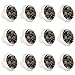 Lot de 12 boutons de placard en forme de tête de mort avec vis pour cuisine, commode, placard, salle de bain, armoire, placard