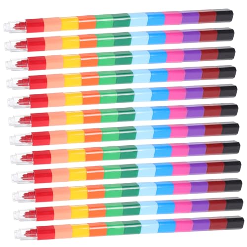 KOMBIUDA 12 Different Boys and Girls Crayons Child Coloring Pens Creative Crayons Set for Painting