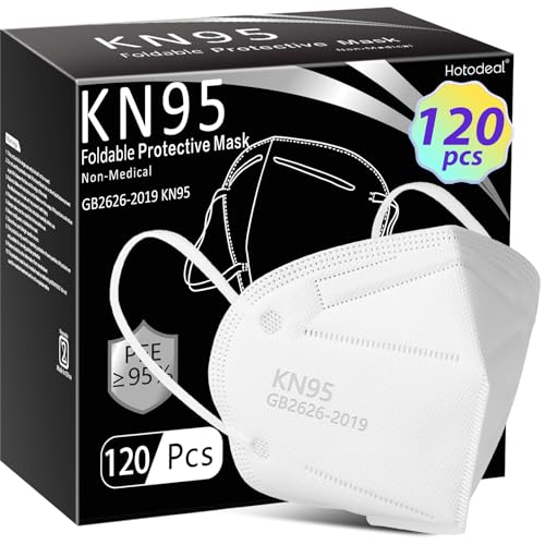 KN95 Face Mask 120 Pcs - 5 Layer Cup Dust Mask