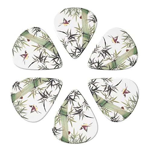 Bamboo Bird Pattern Lot de 6 médiators pour guitare acoustique, guitare électrique, basse, ukulélé – fins, moyens et… - Les Beatles, Paul McCartney, John Lennon, RIngo Starr, George Harrison Bamboo Bird Pattern Lot de 6 médiators pour guitare acoustique, guitare électrique, basse, ukulélé – fins, moyens et… – Image 5