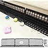12 Pcs Under Couch Blocker for Bed Adjustable Furniture Plastic Under Bed Blocker with 30 Ties Black Couch Barriers for Dogs Pets Cats (Style 1)
