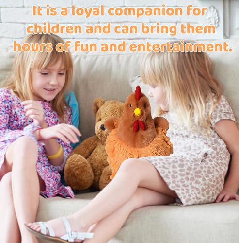 DvBCNMe Huhn Kuscheltier, 22 cm Weiche Plush Kuscheltier Huhn, Simulation Tier HüHnchen Haustiere, Realistische Wilde HüHnchen Plush Spielzeug, Spiele FüR Jungen Und MäDchen Und Ostergeschenke