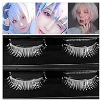 1ペア　白い　つけまつげ　ホワイト Amazon | ホワイト つけまつげ 1ペア 偽まつげ 3D 極薄 白