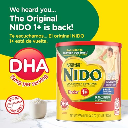 Image of Nido NESTLE Kinder 1+ Powdered Milk Beverage 1.76 lb. Canister