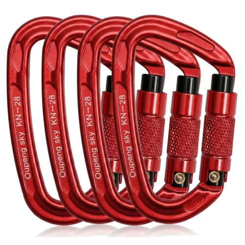 Image of Oupeng sky Auto Locking Carabiner Clips - 28KN (6172lbs) Heavy Duty Caribeaners, Large Carabiner Clip for Keychains，Hammock，Camping, Gym, Hiking, Outdoor ，Dog Leash