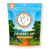 HappyTails Journey Up, Pumpkin Power Up Jerky Treats for Dogs with Beef, Pumpkin & Carrots-Made in USA-Prebiotics for Gut & Immune Health, Omega 3 & 6 for Skin & Coat, Small-Large Dogs, 6 oz.