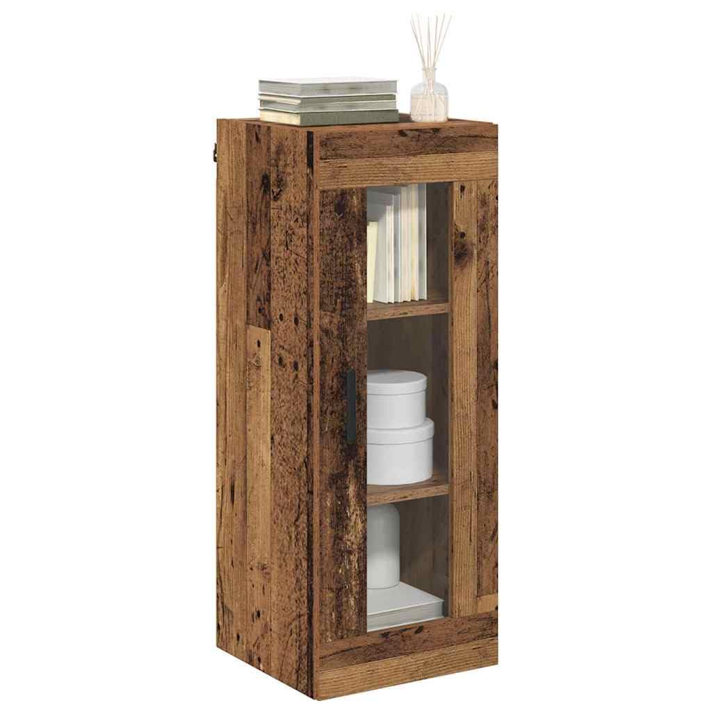 Armoire murale aspect bois vieilli 34,5 x 34 x 90 cm