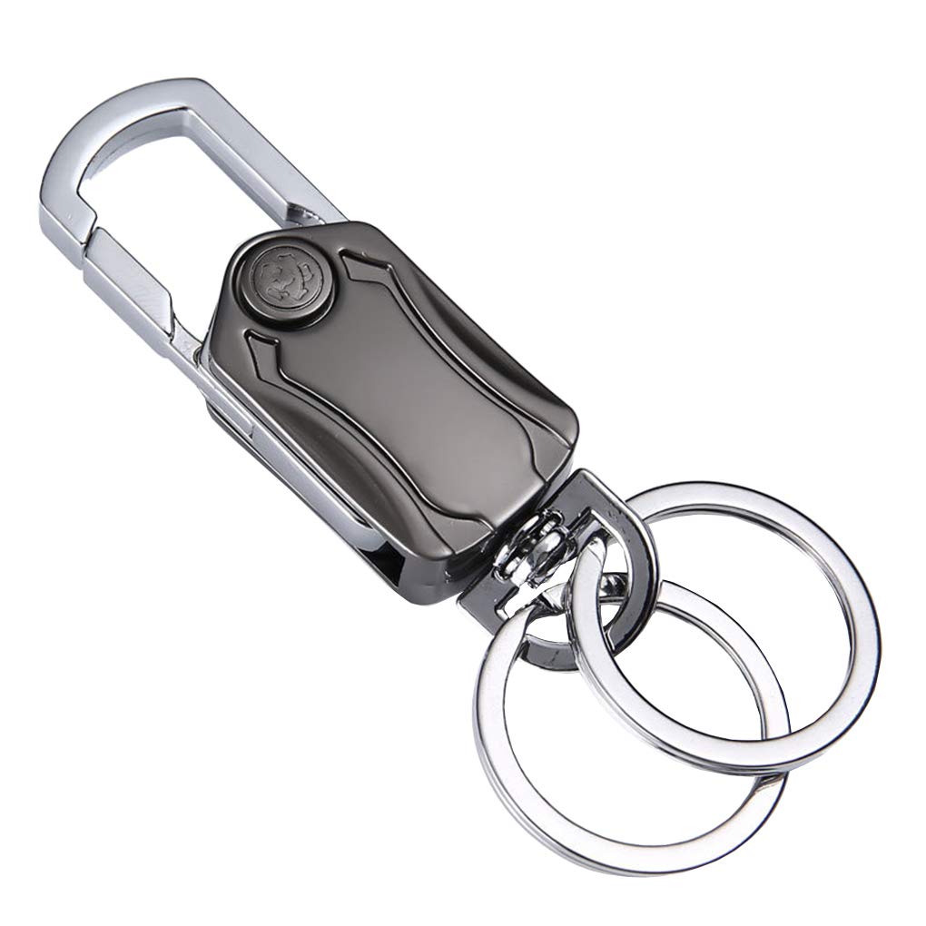 Heavy Duty Car Key Rings with 2 Extra Key Rings and Gift Box Wine Bottle Opener Keychain for Adults - Pearl Gun, Pearl Gun, 30x97mm