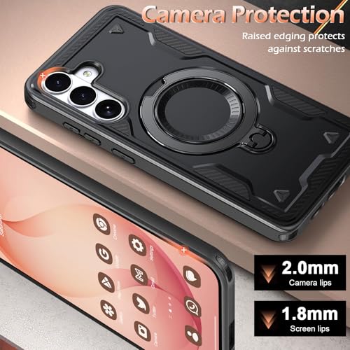 Image of for Samsung Galaxy S26 Plus Case Magnetic with stand, with Mag-Safe, with Screen Protector, Wireless Charging, Shockproof for Samsung S26 Plus 5G Phone Case, Ring Holder Cover for Samsung S26 Plus