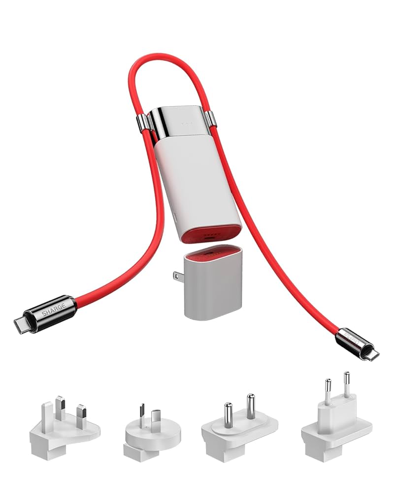 SHARGE モバイルバッテリー 格納式3-in-1 Retractable 3-in-1