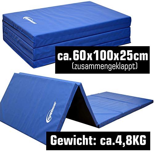Eyepower XXL gymnastiekmat 300x100x5 turnmat sportmat zachte vloermat blauw - Image 6