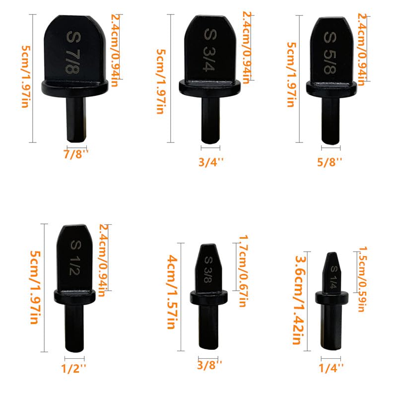 Miniatura 2 de Juego de reparación de 6 piezas de HVAC para aire acondicionado, expansor de tubo de cobre, herramienta de estampación manual de tubería expansora,