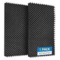 Geynnple 1 Pcs Sound Proof Foam Panels |48"×24"×2" Quick-Recovery Soundproof Wall Panels | High Density Sound Dampening Panels for Home Studio,(Black)