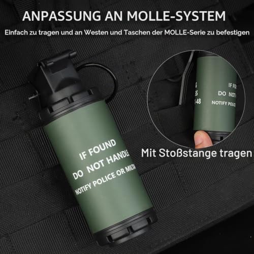 Gunyoo Airsoft Granate Spielzeug Plastik CS Handgranate Modell Tactical Gear Zubehör für Cosplay Film Requisiten Outdoor 14+ (9-BANG)
