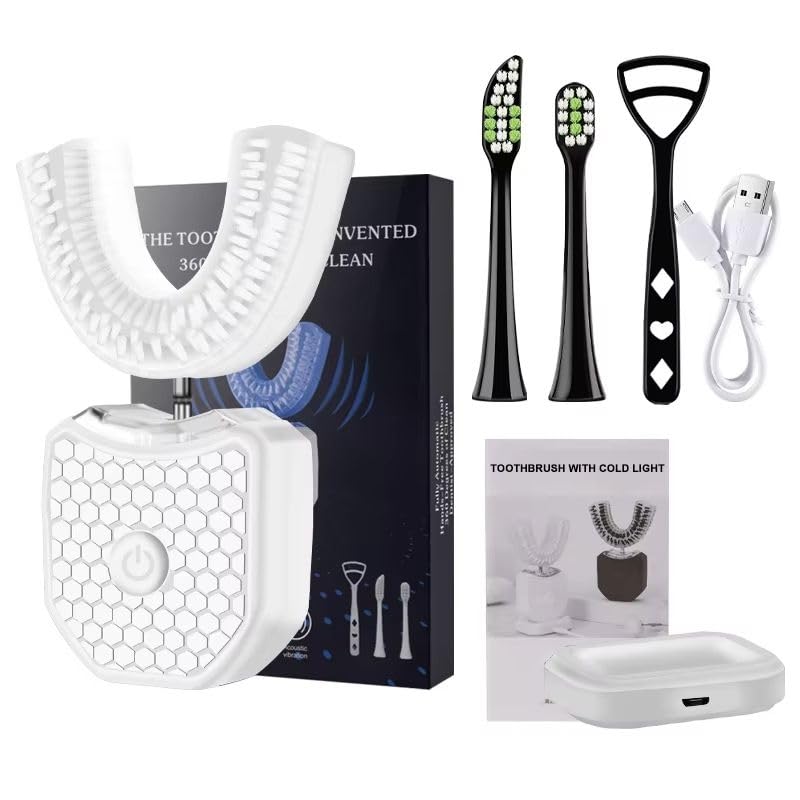 Image of 360 Brite - Electric 360 Tooth Brush, Full 360 Coverage with Multiple Modes, entle on Sensitive Gums, Time-Saving Daily Routine (White)