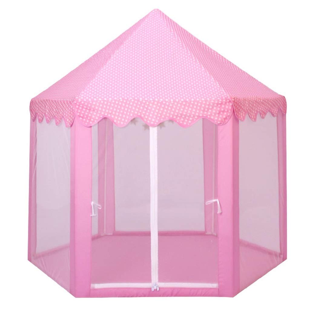 Children's Tent, Princess Room Hexagon Castle Foldable Storage No Space Cotton Canvas Game House