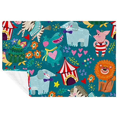 Couverture douce contre le froid motif animal lit canapé 150x100