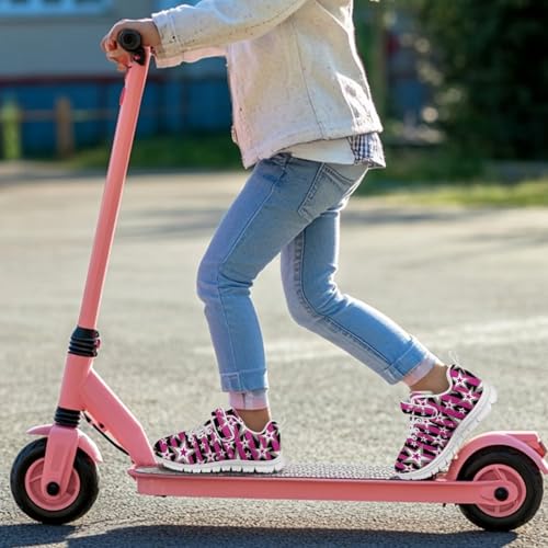 Kids Boys Girls Running Shoes Comfortable Lightweight Slip on Sneakers Athletic Tennis Shoes Star Stripe Pattern（White Sole）4