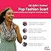 Pop Fashion Arrow Pattern Infinity Scarf for Women - Travel Scarf with Hidden Pocket - Women Infinity Scarves for All Seasons (Grey)