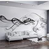 Lifme Custom Photo Wallpaper Modern 3D Wall Mural Wallpaper Black White Smoke Fog Art Design Bedroom Office Living Room Wall Paper-350X250Cm