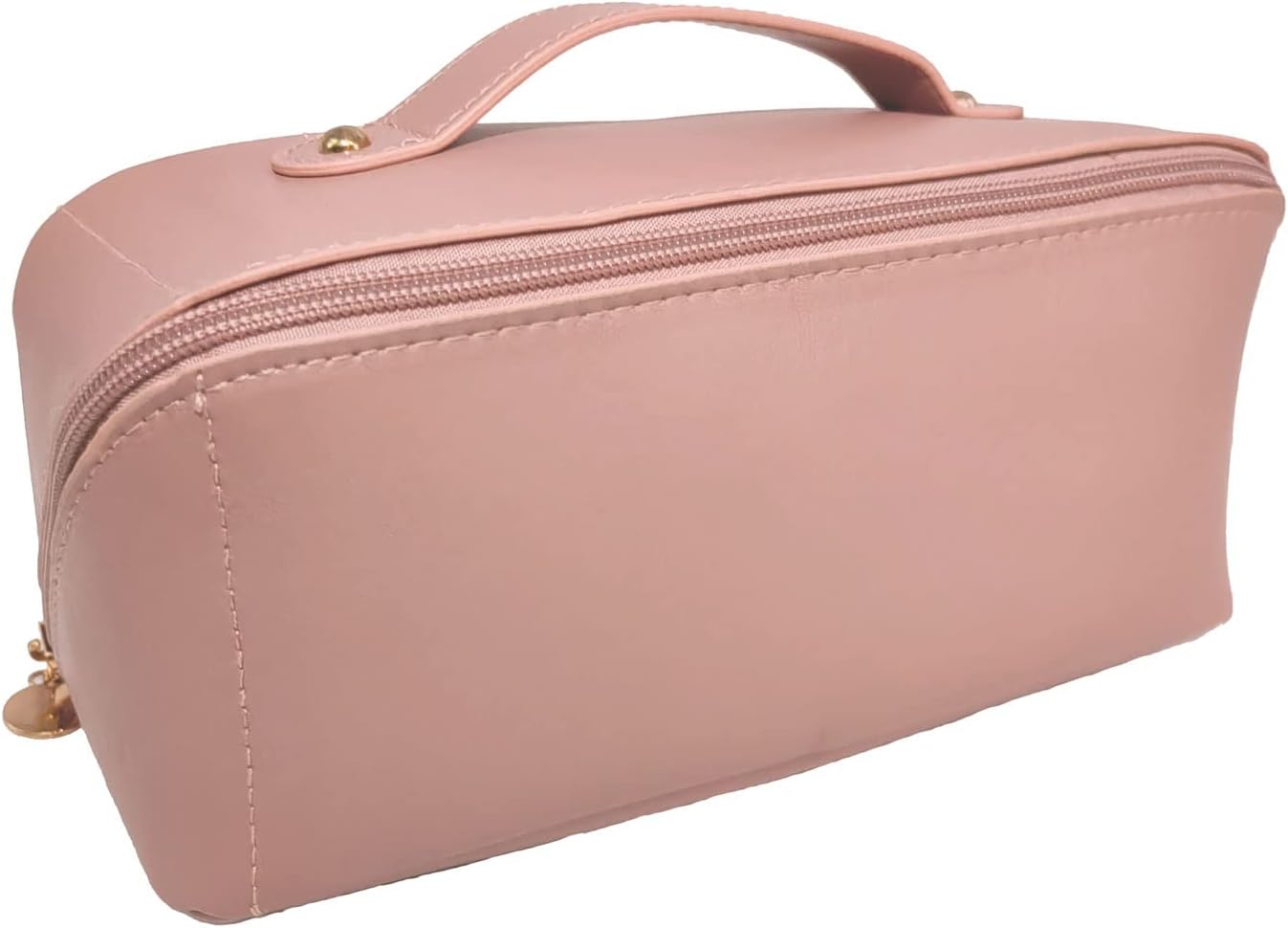 Bolsa de Maquillaje de Viaje Bolsa De Cosméticos De Viaje Bolsa de Cosméticos Impermeable PU de Calidad Viaje De Capacidad Mejorada Bolsa De Aseo, con Asa Y Divisor, Bolsa Portátil para Viajes, Baño