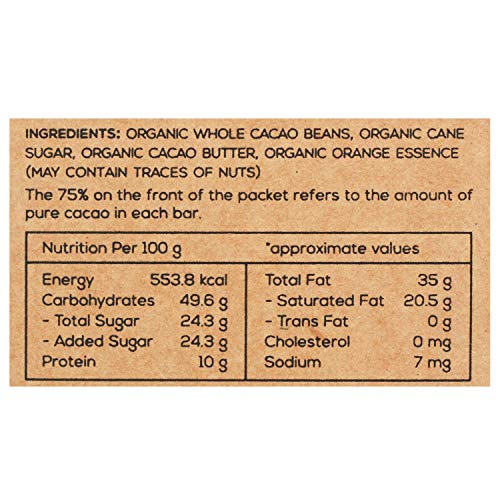 Image of Mason & Co. 75% Zesty Orange Dark Organic Exotic Artisanal Chocolate, 60g