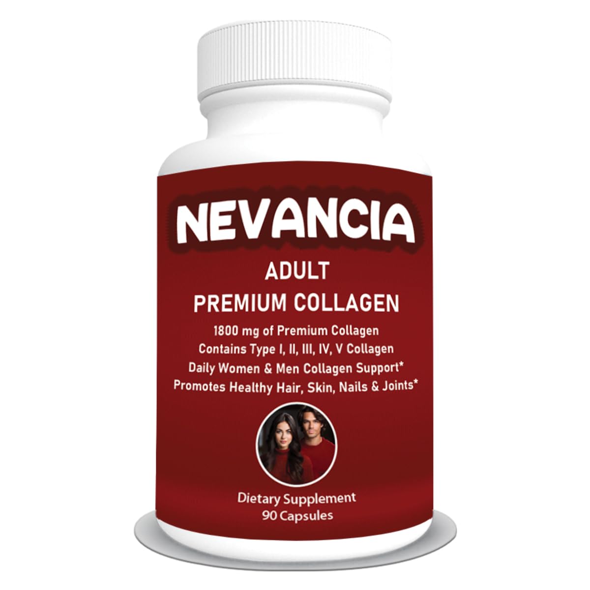 Adult Premium Collagen - 1800 mg of Type I II III IV V Hydrolyzed Collagen - Improve Skin