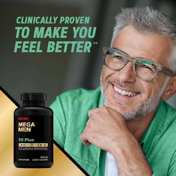 GNC Mega Men 50 Plus Multivitamin | Antioxidants | Heart Health | Prostate and Circulatory Support | 120 Count - Image 9